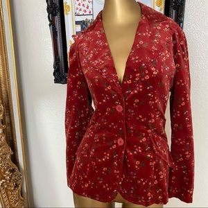 Happy Legs Vintage Velvet Floral Jacket